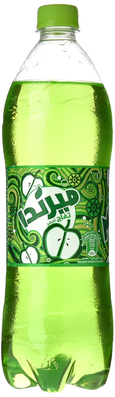 Mirinda Green Apple Carbonated Drink, 1 Liter - Pack of 1