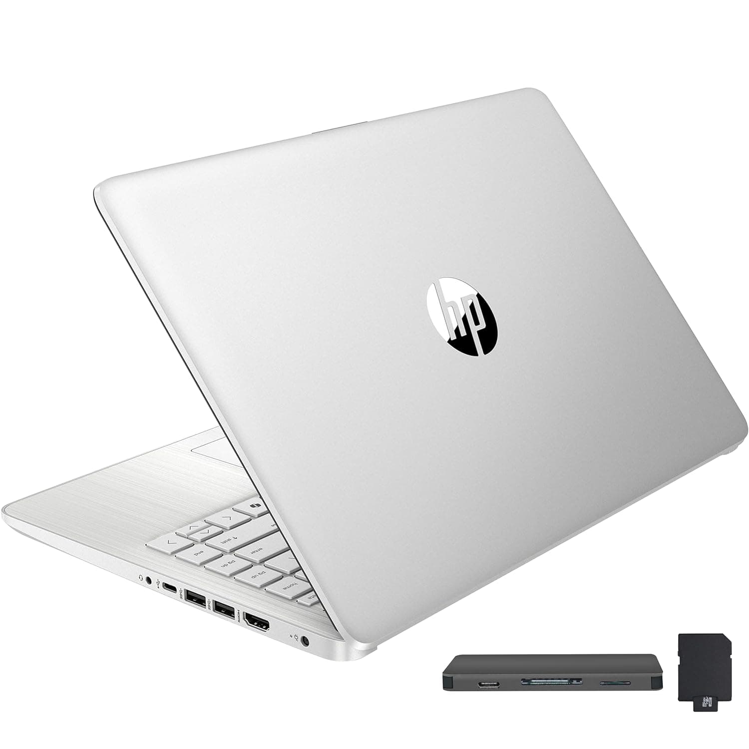 HP Stream 14" HD BrightView Laptop, Intel Celeron N4120, 16GB RAM, 416GB Storage (128GB eMMC + 288GB Docking Station Set), Intel UHD Graphics, 720p Camera, Wi-Fi, 1 Year Office 365, Win 11 S, Silver