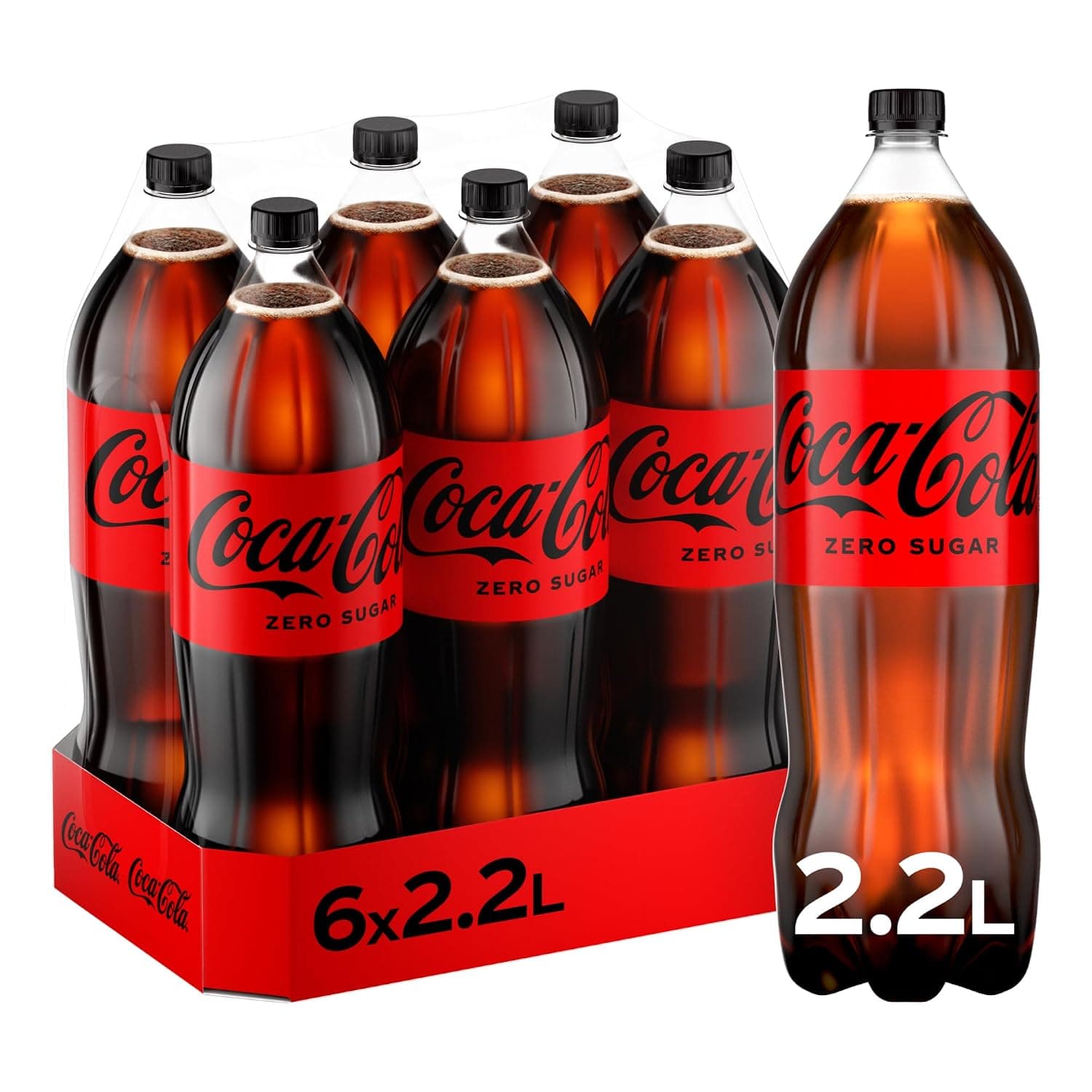 Coca-Cola Zero, Pack of 6, 2.2L PET Bottle, FIFA World Cup 2026 ™ | Limited Edition Coke Zero Soft Drinks, Zero Sugar, Perfect for Match Days and Sharing Moments