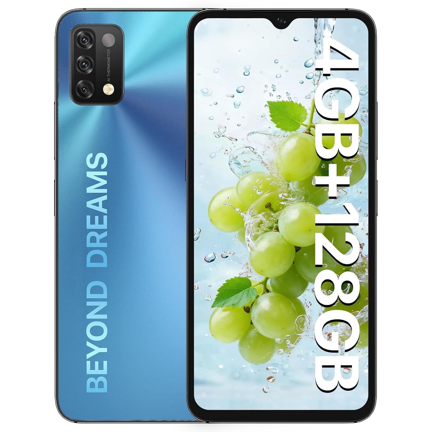 UMIDIGI A11 Cell Phone(4+128GB), 6.53" HD+ Full Screen Unlocked Smartphone, 5150mAh Battery Android Phone with Dual SIM (4G LTE) Android 11