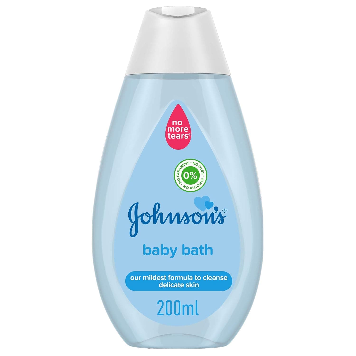 Johnson's Baby Bath No More Tears Formula 200ml – Gently Cleanses Baby’s Skin Without Drying, Leaves It Soft, Smooth & Fresh After Every Bath