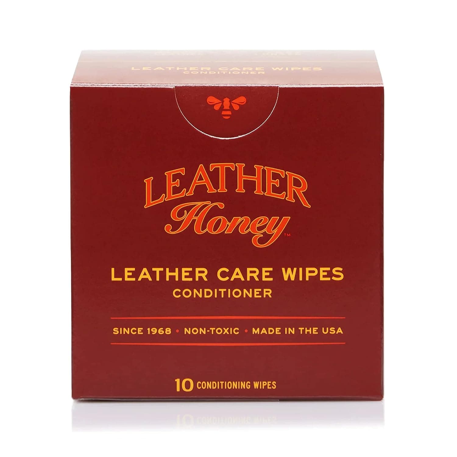 Leather Honey Leather Conditioner Wipes - Leather Conditioning Wipes for On-The-Go - The Best Leather Conditioner for Leather Car Seats, Furniture, Apparel and More - 10 Ready-to-Use Wipes | Non-Toxic, Trusted Since 1968 & Made in the USA. Protect & Condition any Color Leather – Couches, Car Seats, Shoes & Bags.