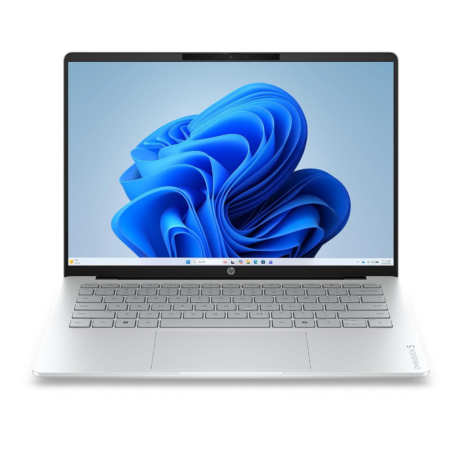 HP OmniBook 5 Laptop 14-hk0001nx, 14" 2K, Intel Core 7 150U, Intel Graphics, 16GB RAM, 1TB SSD, Windows 11 Home, Glacier silver - D81BLEA