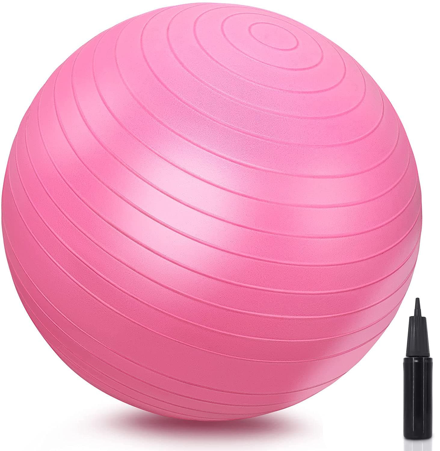 SYOSI Exercise Ball Thick Anti-Slip Anti-Burst Yoga Pilates Ball for Pregnancy Birthing, Physical Therapy and Core Balance Training, Fitness Balance Ball with Air Pump, Suitable for Home Gym Office
