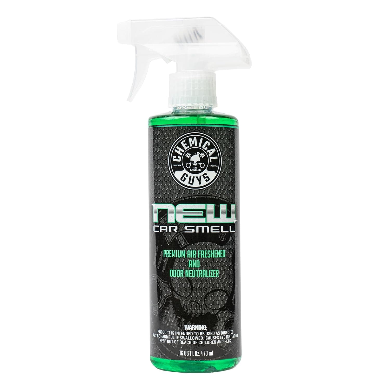CHEMICAL GUYS New Car Scent Air Freshener And Odor Eliminator 473 ML (AIR_101_16)