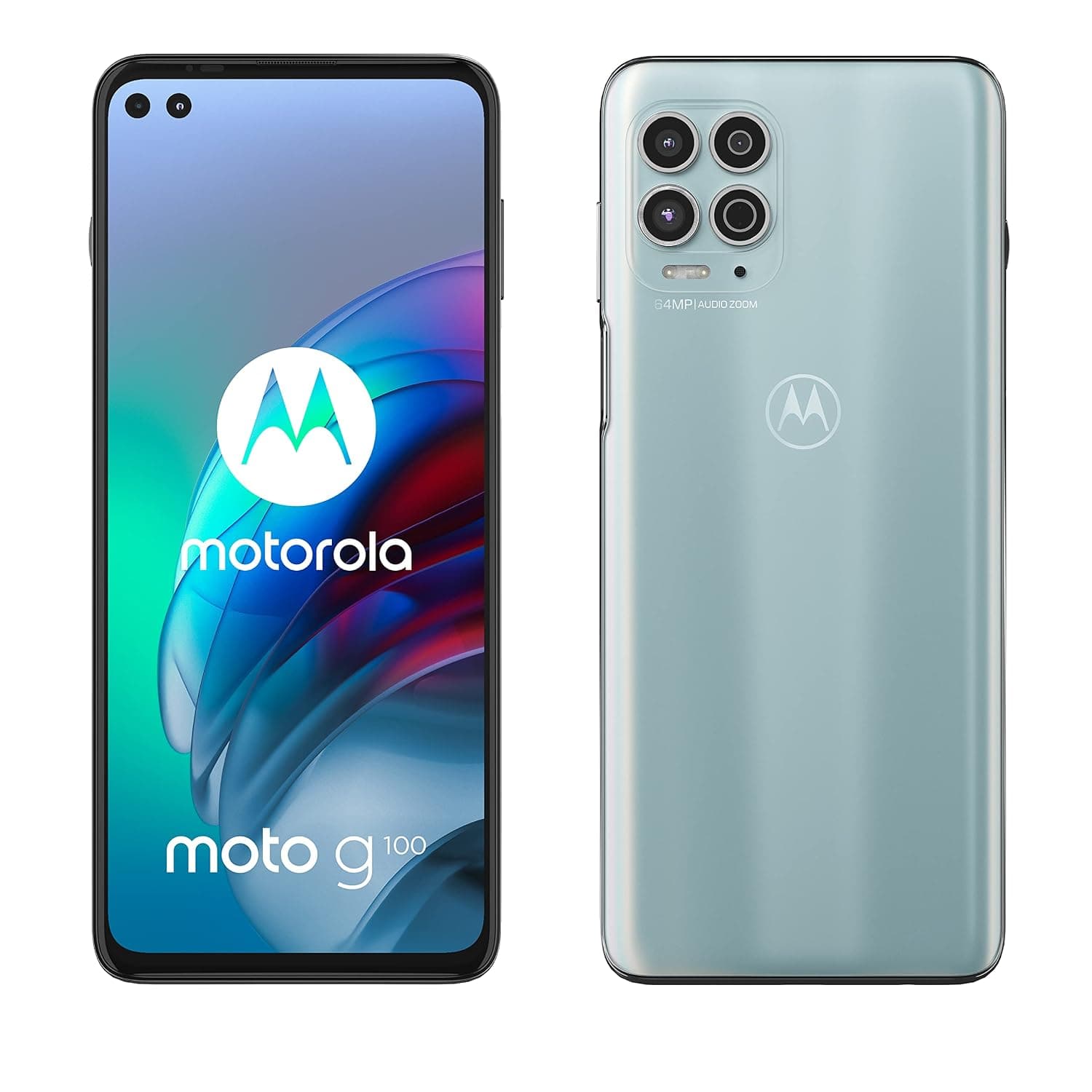 Motorola Moto G100 Dual-SIM 128GB ROM + 8GB RAM (GSM Only | No CDMA) Factory Unlocked 5G Smart Phone (Iridescent Sky) - International Version