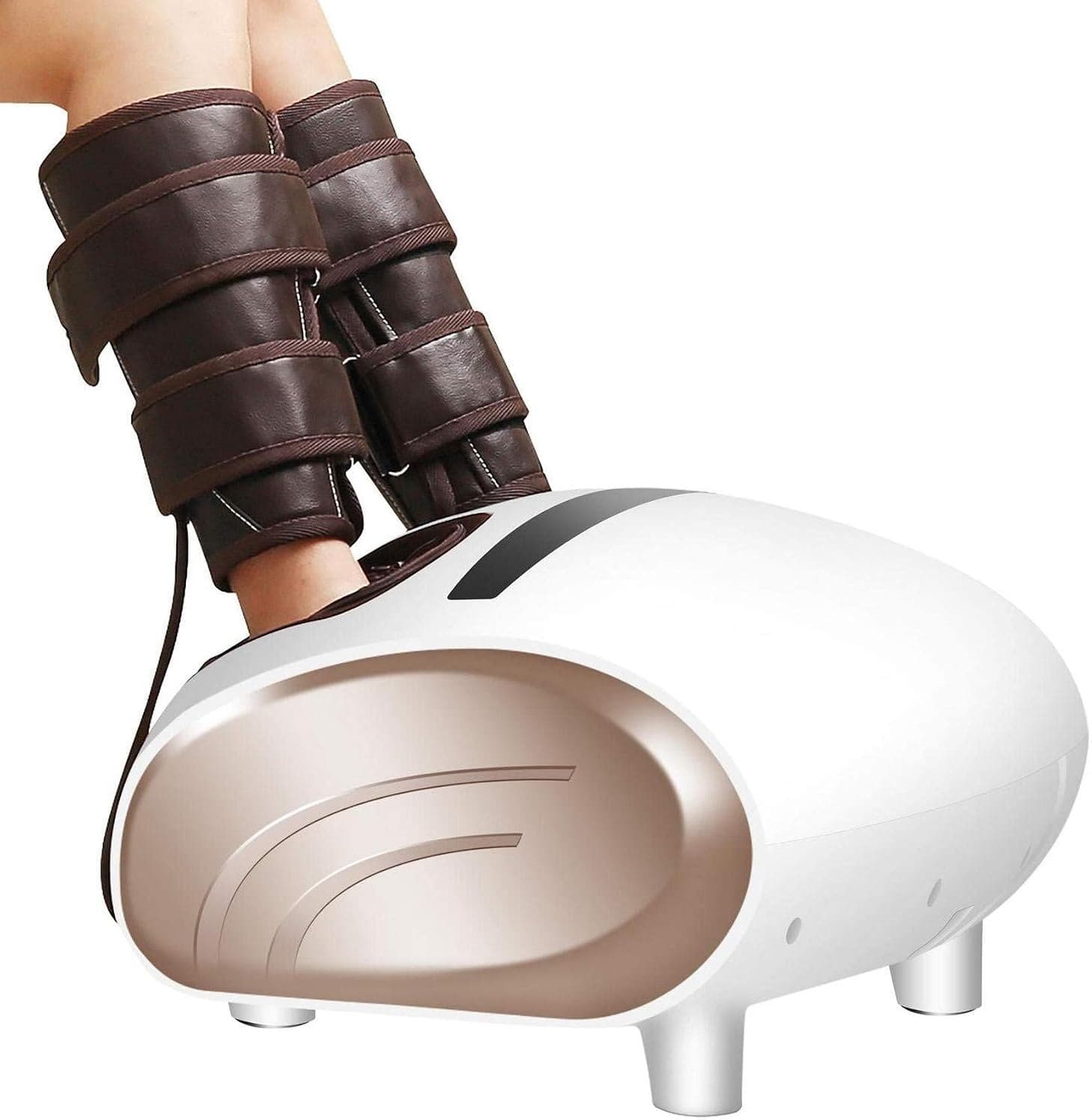 KANBUN Home relaxation Foot Massager With Roller,Kneading,Shiatsu and Air Pressure Massage White Foot Massage With Heating and Music Function Leg Air Pressure Massage Cushion