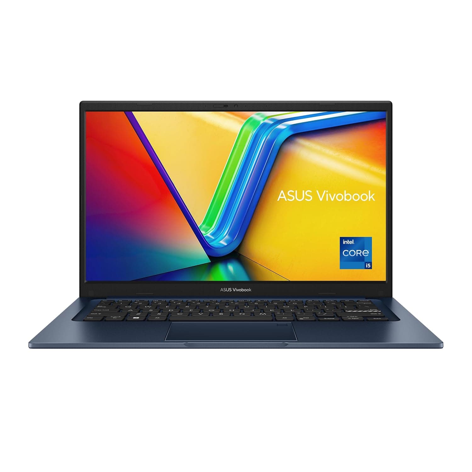 ASUS Vivobook X1404ZA-NK271W (Silent Blue) Slim Laptop, i5-1235U 8GB 512GB PCIE G4 SSD, WIN11 HOME, 14-Inch, HD Webcam, Fingerprint, Backlit-Arabic-KB (Upgraded)