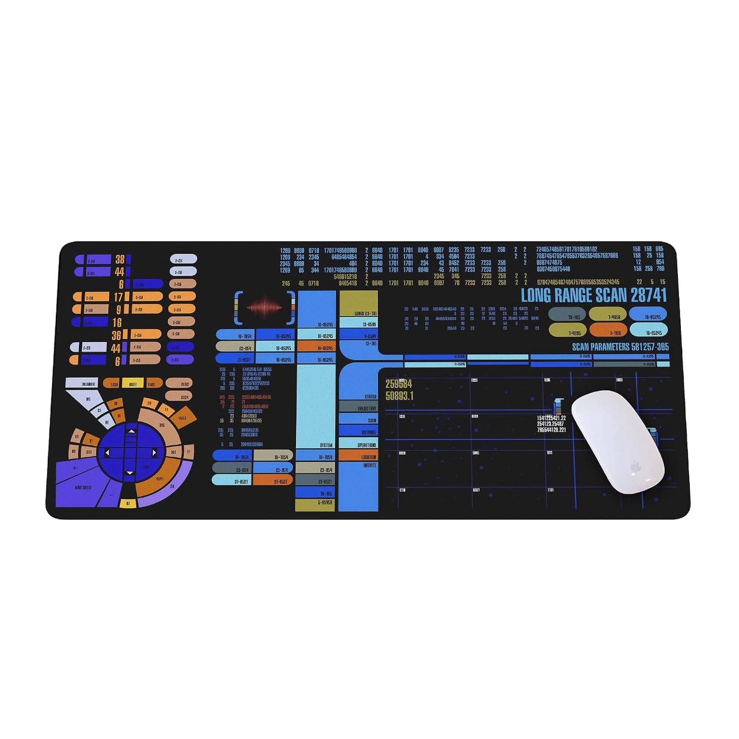 DESIGNFULLPRINT Trekkies Trekker Sci-fi Control Console Display Desk Mat, Large Gamer Mouse pad, Laptop Pad Mat, Game Mat, Gaming Accessories, Computer Accessories, Gaming Room Decor, SciFi Gift HG