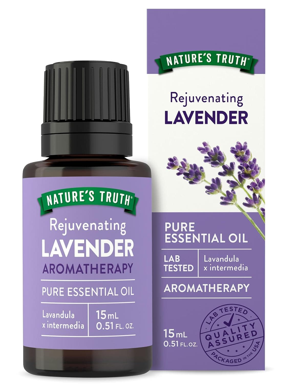 Nature's Truth Aromatherapy Pure Essential Oil, Lavender, 0.51 Fluid Ounce