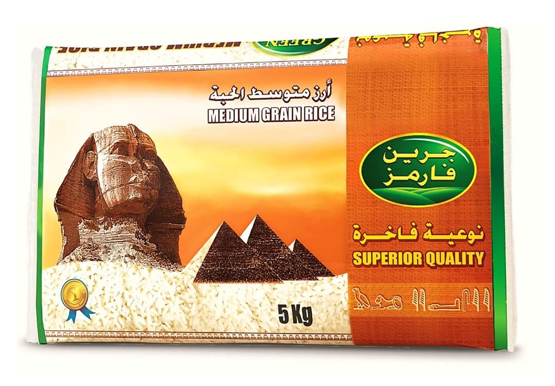Green Farms Medium Grain Rice Grade 1, 5Kg - Pack of 1, 100030