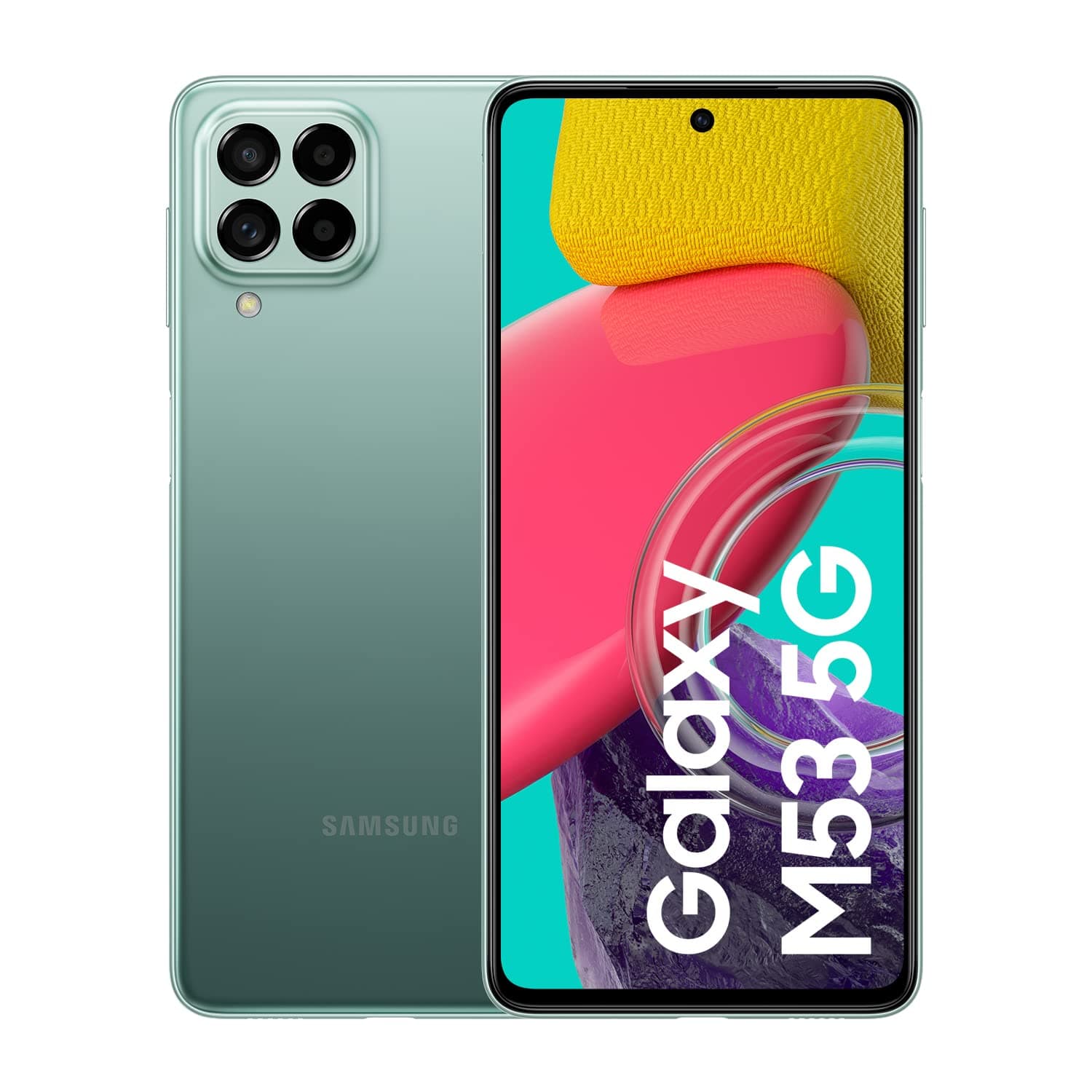 Samsung Galaxy M53 Dual-SIM 128GB ROM + 8GB RAM (GSM only | No CDMA) Factory Unlocked 5G Smartphone (Khaki Green) - International Version