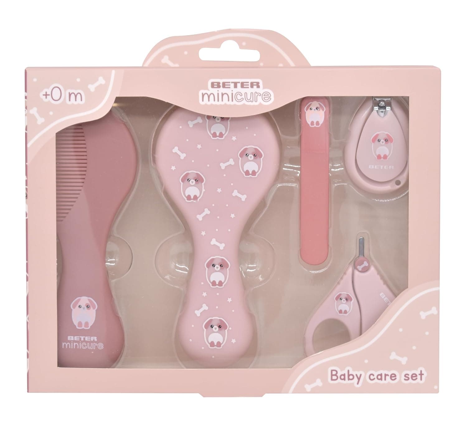 Beter - Baby Care Set, 5 Piece Baby Grooming Kit, Ideal for Newborn - Dog Figurine