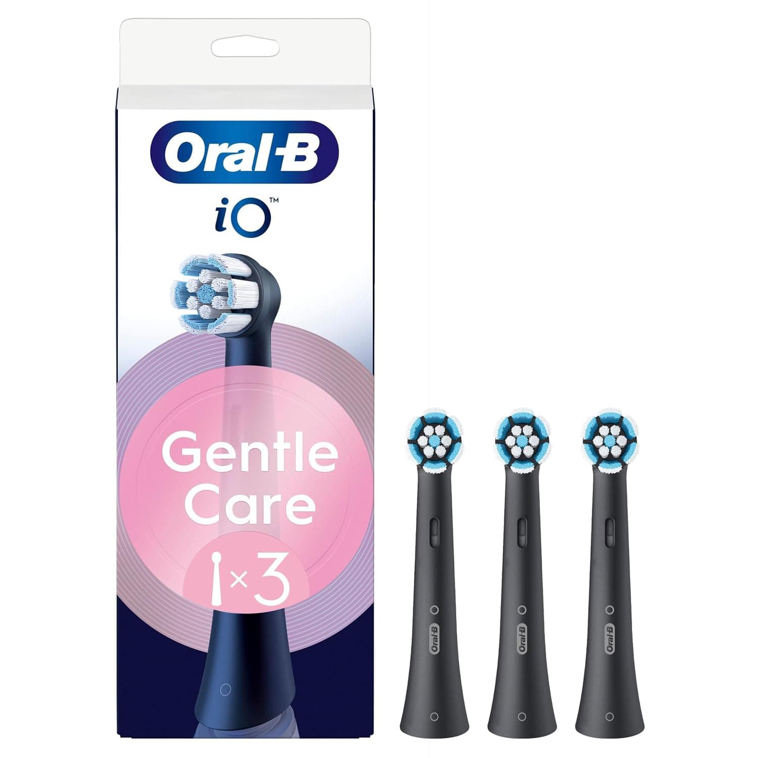 Oral B - iO Series Gentle Care Replacement Brush Heads - Black - 3 count