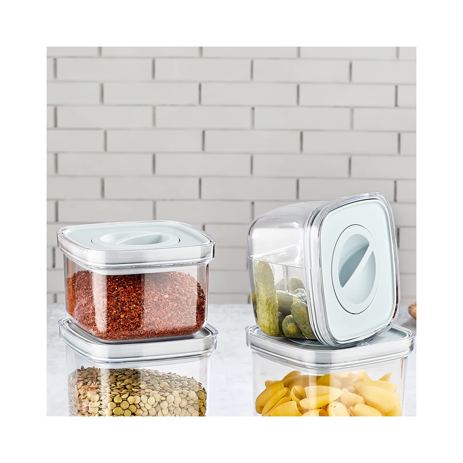 Organizers - Leakproof Storage Container-500 ml- For Kitchen Organization, Airtight Liquid Sealed Always Fresh Plastic Container With Vacuum Lid – Bpa Free Storage Container