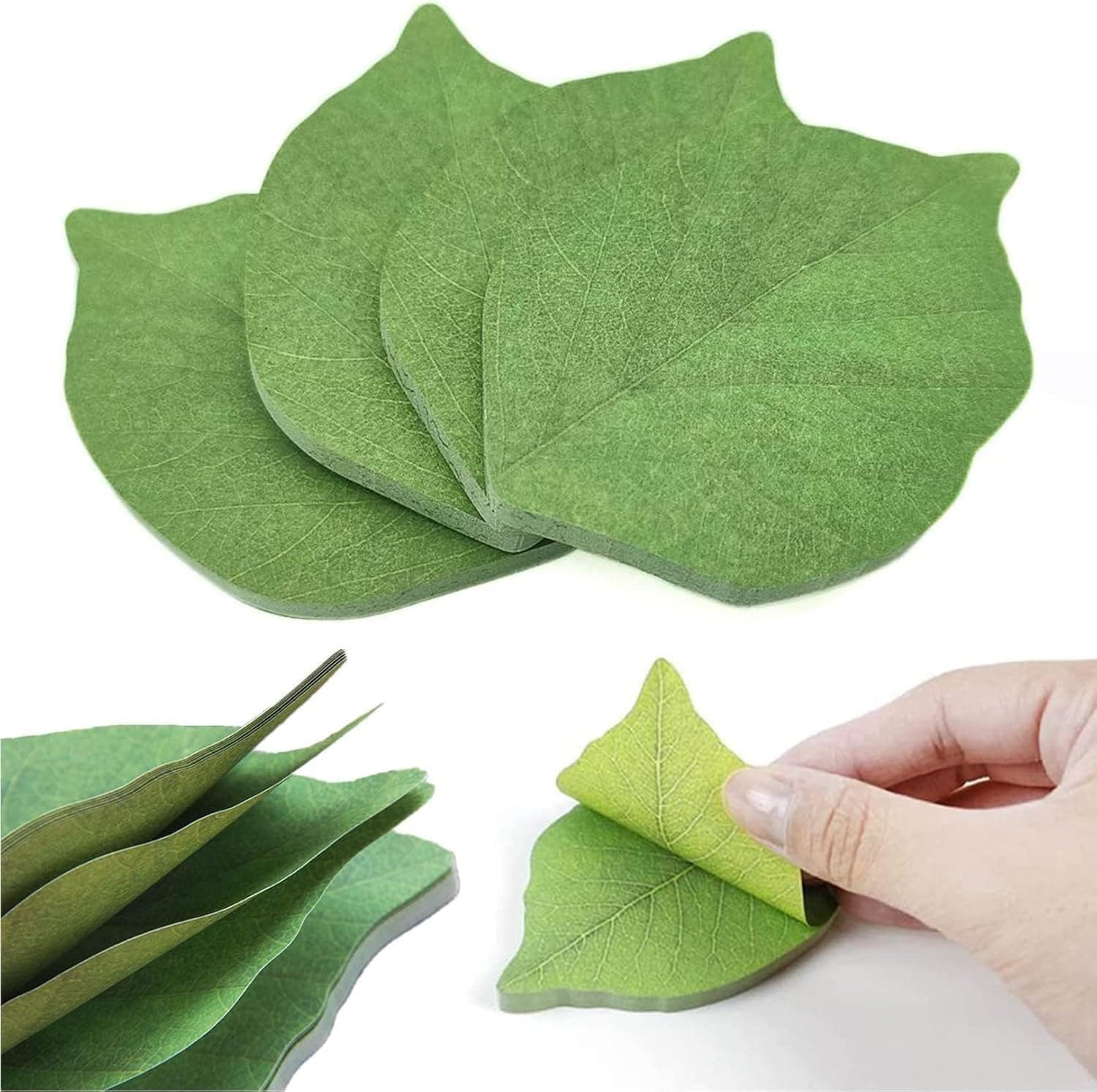 Aputue Notes Sticker, 8 Pack Plant Shaped 400 Sheets, Removable Recycled Paper Memo Pads, Stationery Notes for Students Teachers Office Workers, Daily Organization and School Task Management