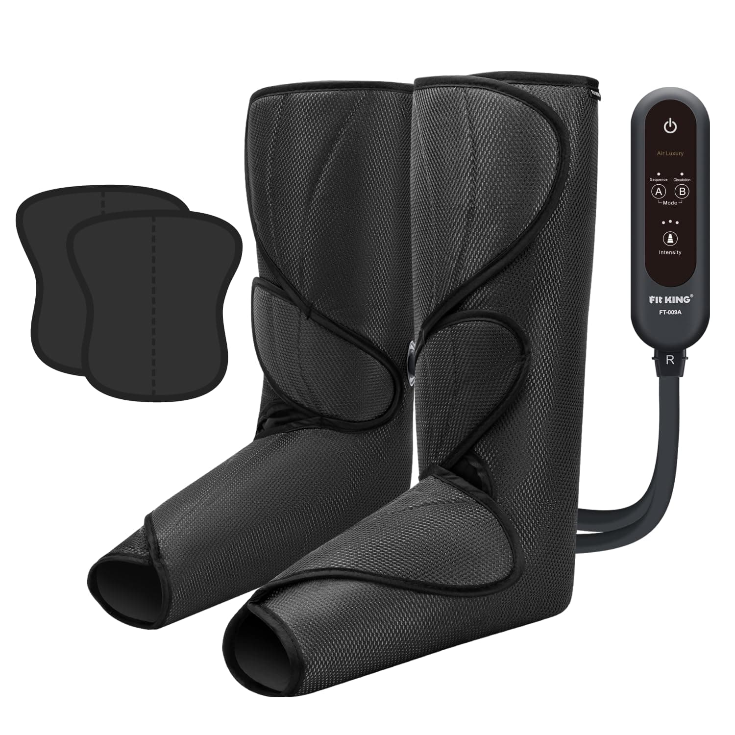 FIT KING Leg Air Massager for Relaxation Foot and Calf Massage with Handheld Controller, Compression - 3 Intensities 2 Modes (with 2 Extensions)