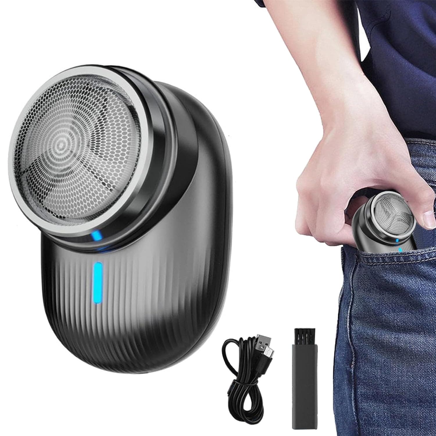 TONGLUO Mini Electric Shavers, Wet/Dry Portable Shaving Machine for Men, USB Fast Charging & Waterproof Lightweight Razor, Travel-Friendly, Gift for Men.