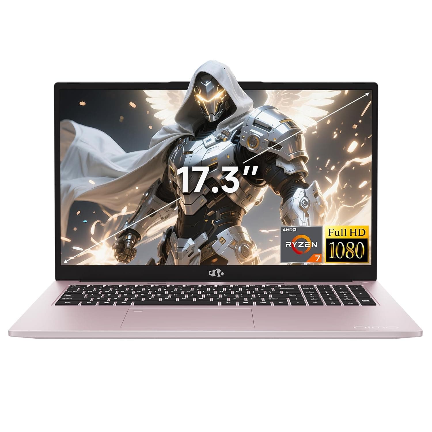 NIMO 17.3" Full HD Gaming Laptop, Ryzen 7 7735HS 8C/16T, 16GB DDR5 RAM 1TB NVMe SSD, Radeon 680M Graphics, 100W Type-C, Wi-Fi 6E, Bluetooth 5.2, Fingerprint, Backlit Keyboard, Lightweight Design