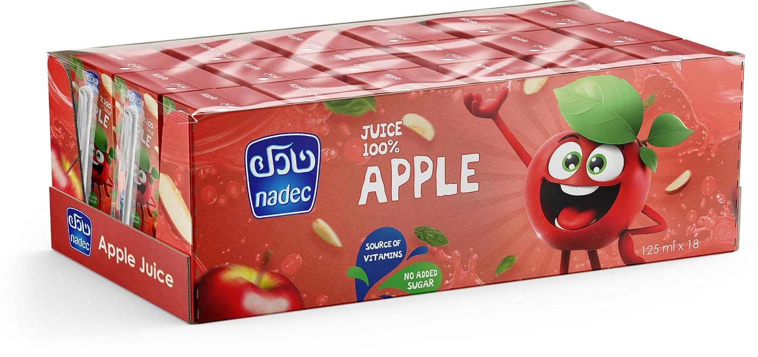 Nadec Long Life Apple Juice 18 x 125 ml
