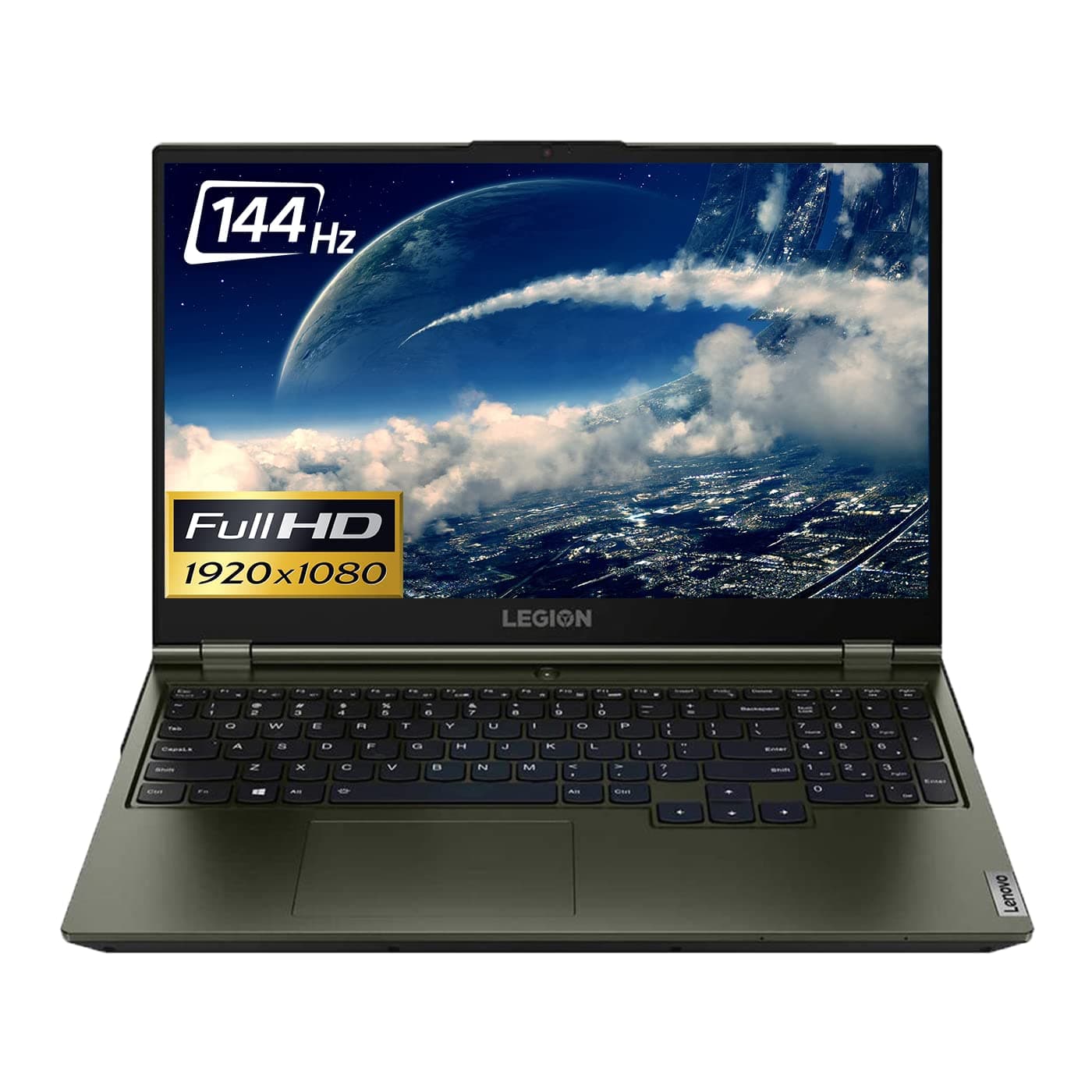 Lenovo Legion 5 Gaming Laptop 15.6 inches FHD IPS 144Hz Display, Intel Core I7-10750H, 16GB RAM, 512GB PCIe + 1TB HDD, NVIDIA GeForce GTX 1660 Ti, WiFi, Backlit Keyboard, HDMI, Win10 Home, Dark Moss