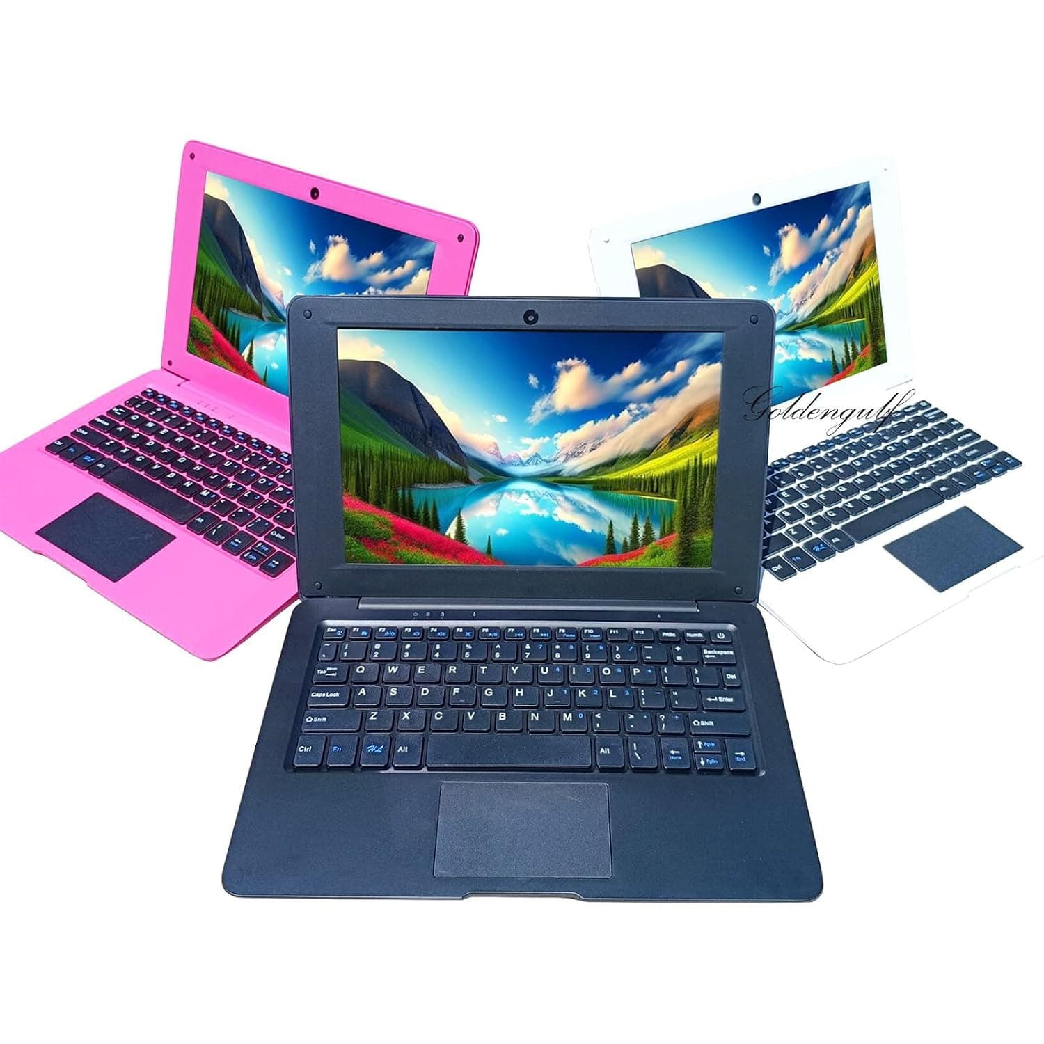 Laptop Computer Mini 10 Inch Quad Core Powered by Android 12 Netbook 64GB Small Computer with WiFi Webcam Bluetooth,Charger Mouse Included,Suitable for Children and Students, 4 Color Options (Black)
