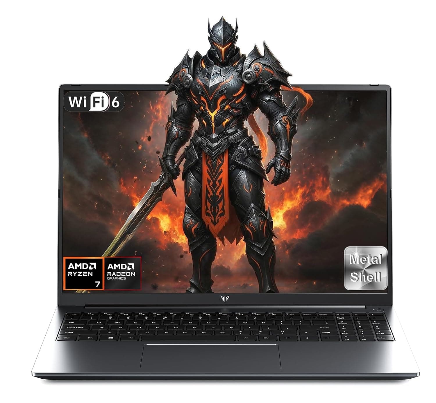 KAIGERR Lightweight Gaming Laptop, 16 Inch Laptop with AMD Ryzen 7 H255 (8C/16T, up to 4.9GHz), 16GB DDR5 NVMe SSD 512GB, Radeon RX Vega 8 Graphics, WiFi 6