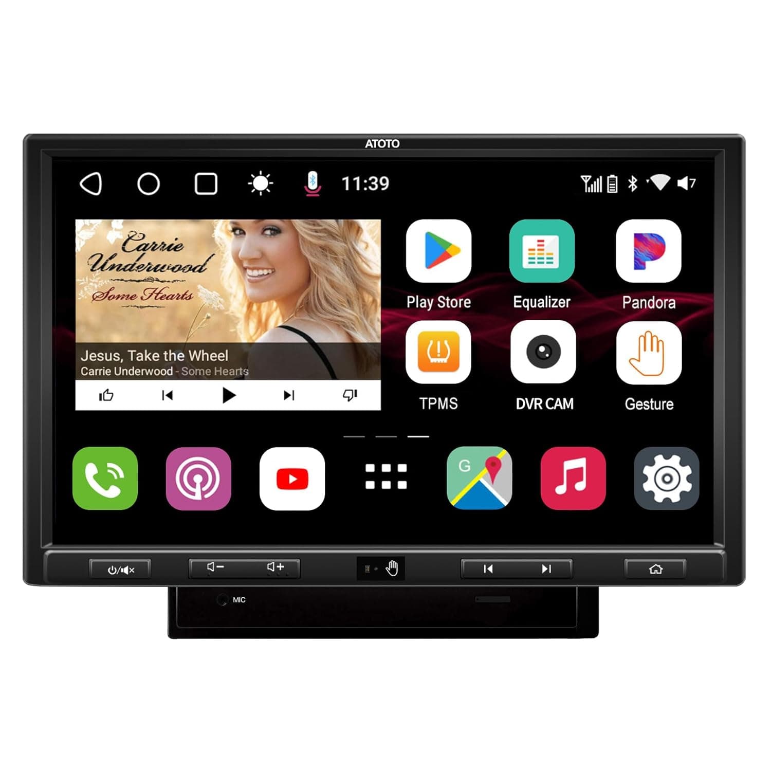 ATOTO S8 Ultra Plus Video Receiver, 10.1 QLED Display, Wireless/Android Auto, Dual Bluetooth with aptX HD, VSV and LRV, 4G Cellular Modem, Gestures, 6GB+128GB, S8G2109UP-N