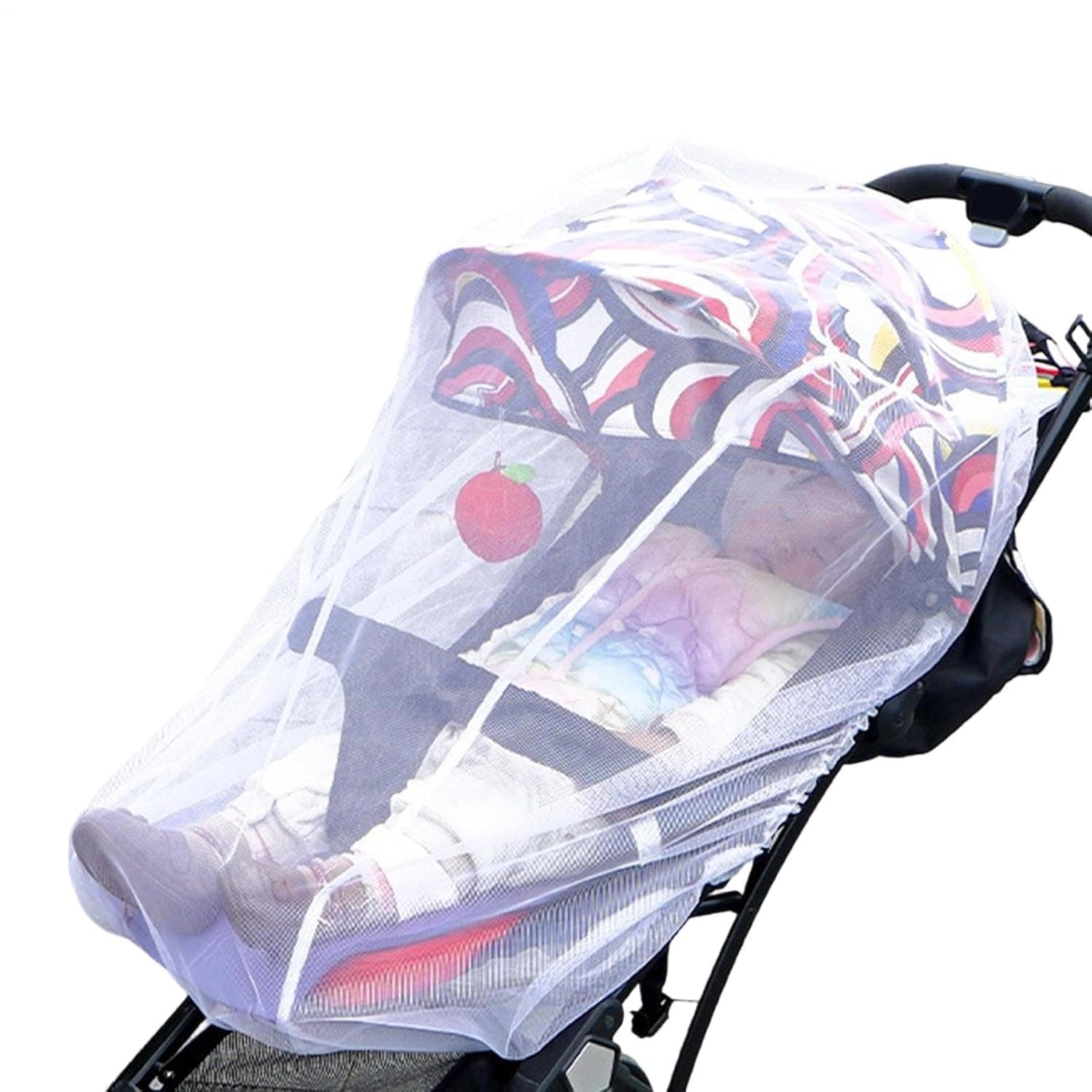 Mesh Stroller Cover - Lightweight Protective Adjustable | Bassinet Canopy Cover Fly Netting,for Home Outdoor Walking Hiking Travel Vacation Daycare Nursery