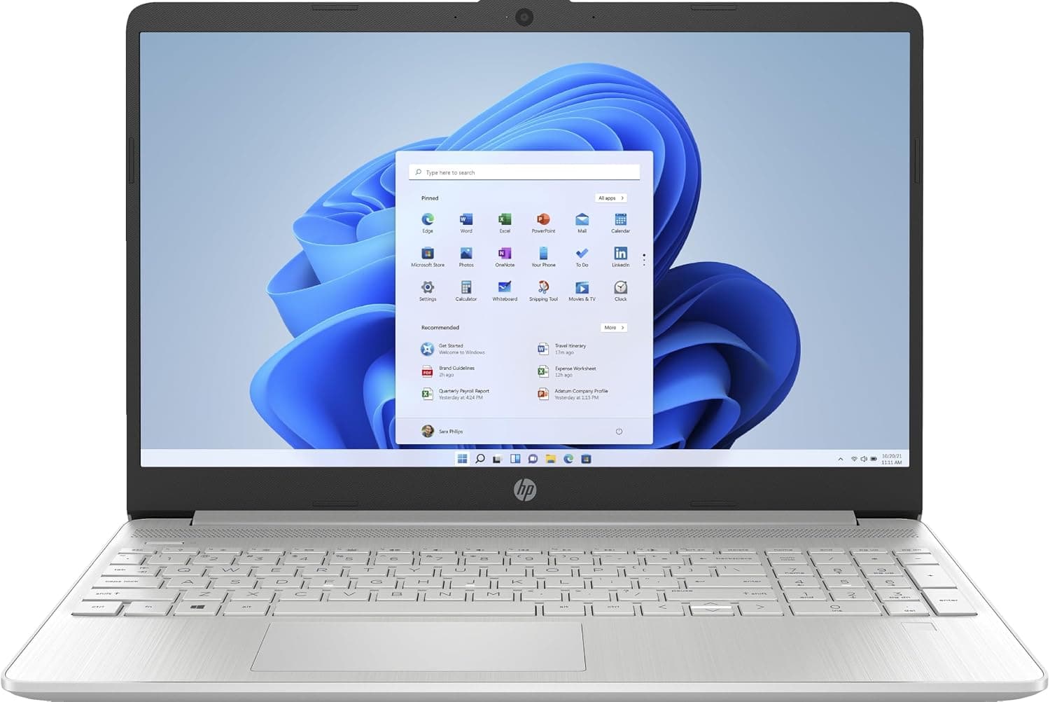 HP 15s-eq2105ns 5700U Portátil 39.6 cm (15.6") Full HD AMD Ryzen 7 12 GB DDR4-SDRAM 512 GB SSD Wi-Fi 6 (802.11ax) Windows 11 Home Plata