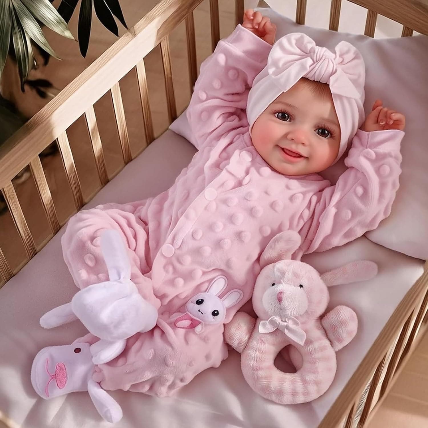 BABESIDE Lifelike Reborn Baby Dolls Girl – 17 Inch Realistic Baby Doll, Poseable All-Vinyl Body, Can Drink & Pee, Real Life Baby Doll with Accessories, Gift for Girls Age 3+ Pretend Play & Collection | Realistic Baby Doll, Can Drink & Pee, Real Life Baby Doll with Accessories, Gift for Girls Age 3+ Pretend Play & Collection