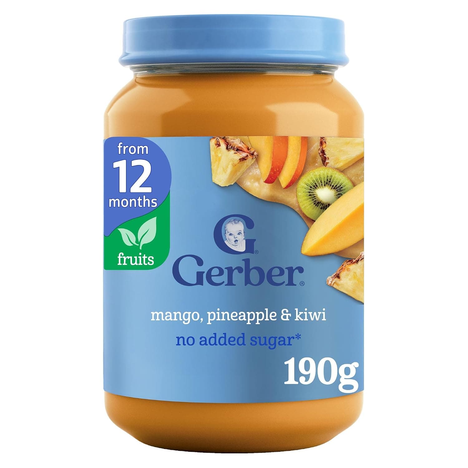 Gerber Baby Food Jar in Tropical Fruits with Mango, Pineapple & Kiwi Flavor (190g)
