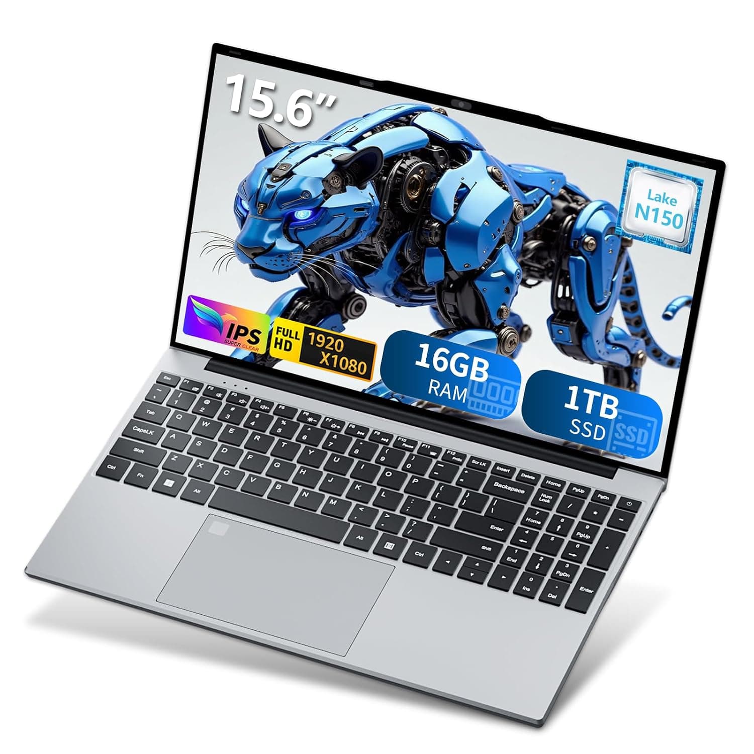 Gaming Laptop, 15.6 Inch Laptop Computer with N150 Processor(up to 3.6GHz), 16GB RAM 1TB SSD,Backlit Keyboard, FHD 1920 * 1080,Win 11 Pro,WiFi 5,BT 4.2,Gaming laptops,Lap top,laptops',cheap computer.