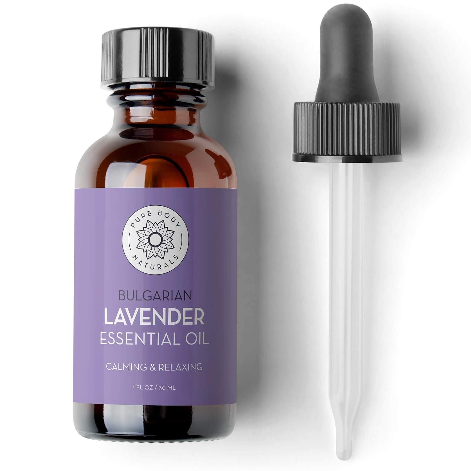 Bulgarian Lavender Essential Oil by Pure Body Naturals, 1 Fluid Ounce - 100% Pure, Independently Tested, Therapeutic Grade Lavender Essential Oil for Diffuser Aromatherapy | Independently tested, therapeutic grade with a soft floral scent, great for soap making, candles, massage and DIY blends