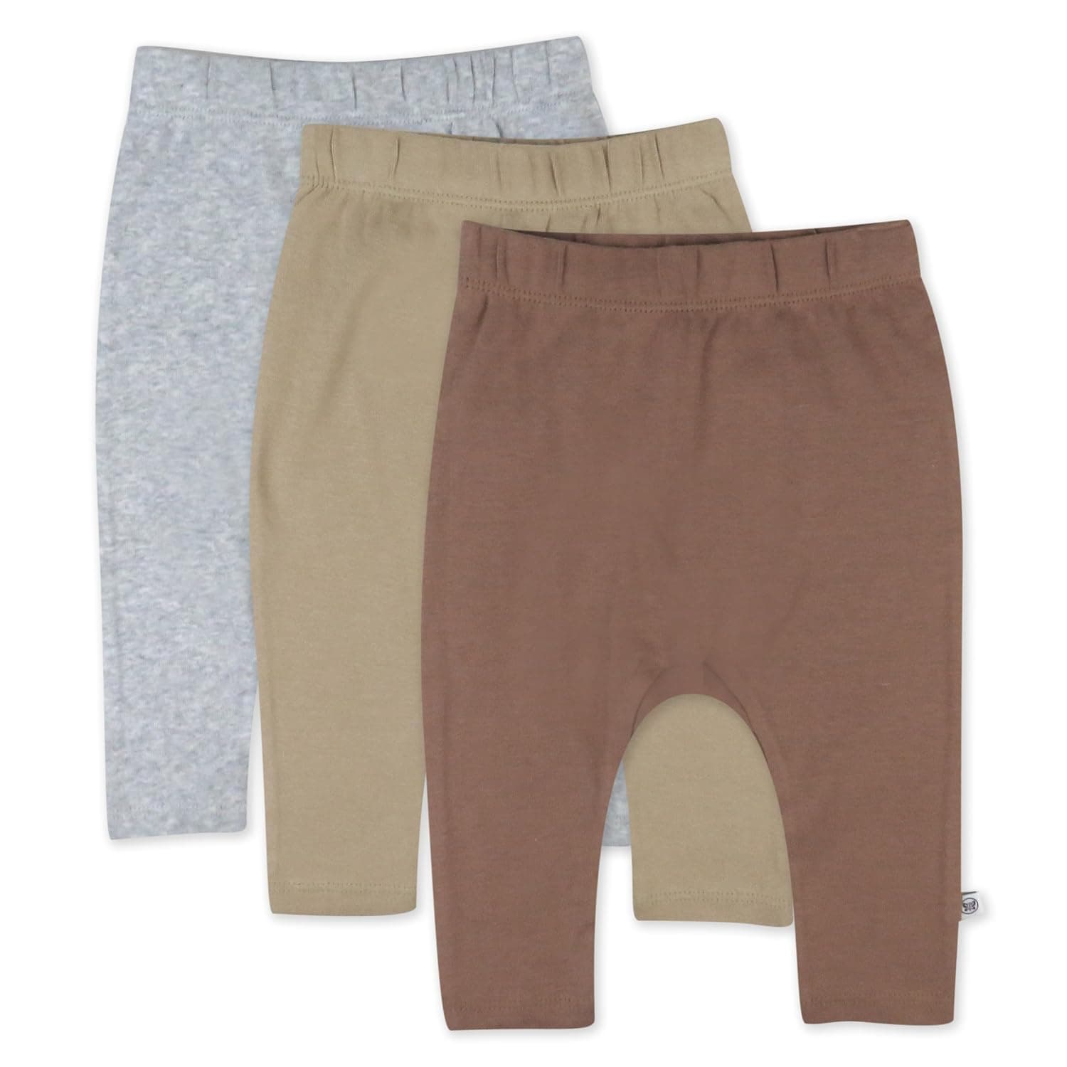 HonestBaby Multipack Harem Pants Roomy Fit Pull on Bottoms 100% Organic Cotton for Baby Boys, Girls