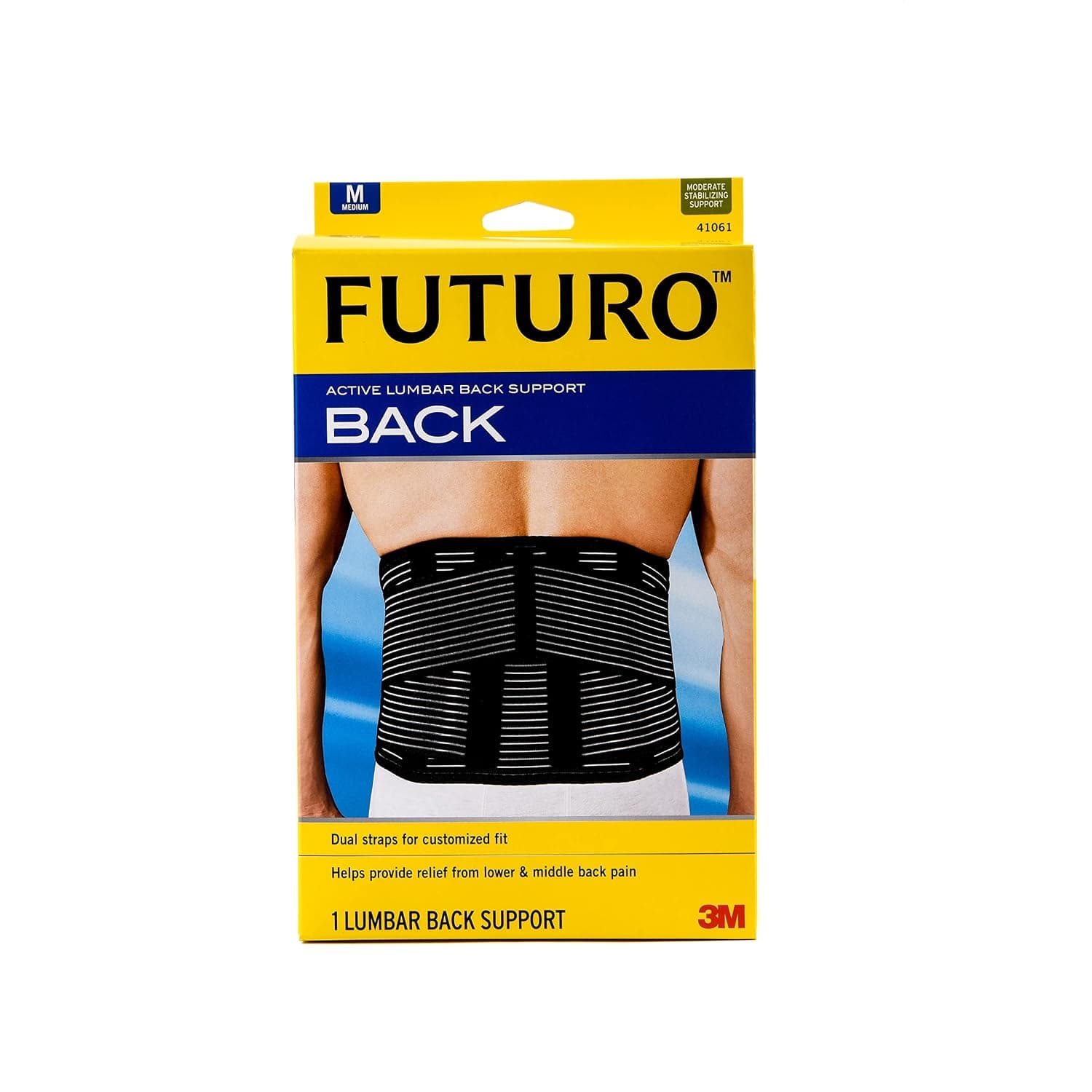 Futuro 41061 Active Lumbar Support, Medium, Black