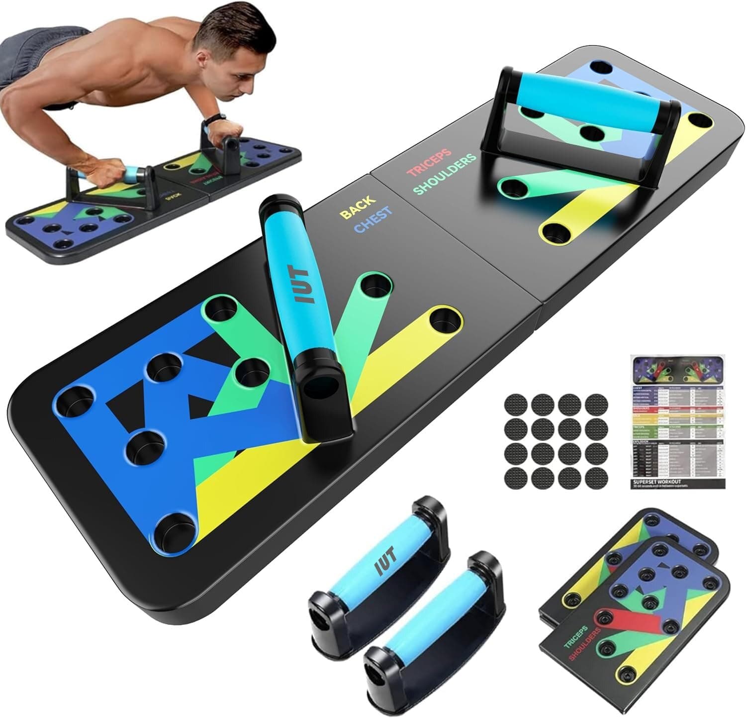 Push Up Board. 28 in 1 Pushups Fitness Stands, Push Up Handles for Floor,Portable Strength Training Home Gym, at Home Workout Equipment for Man and Women