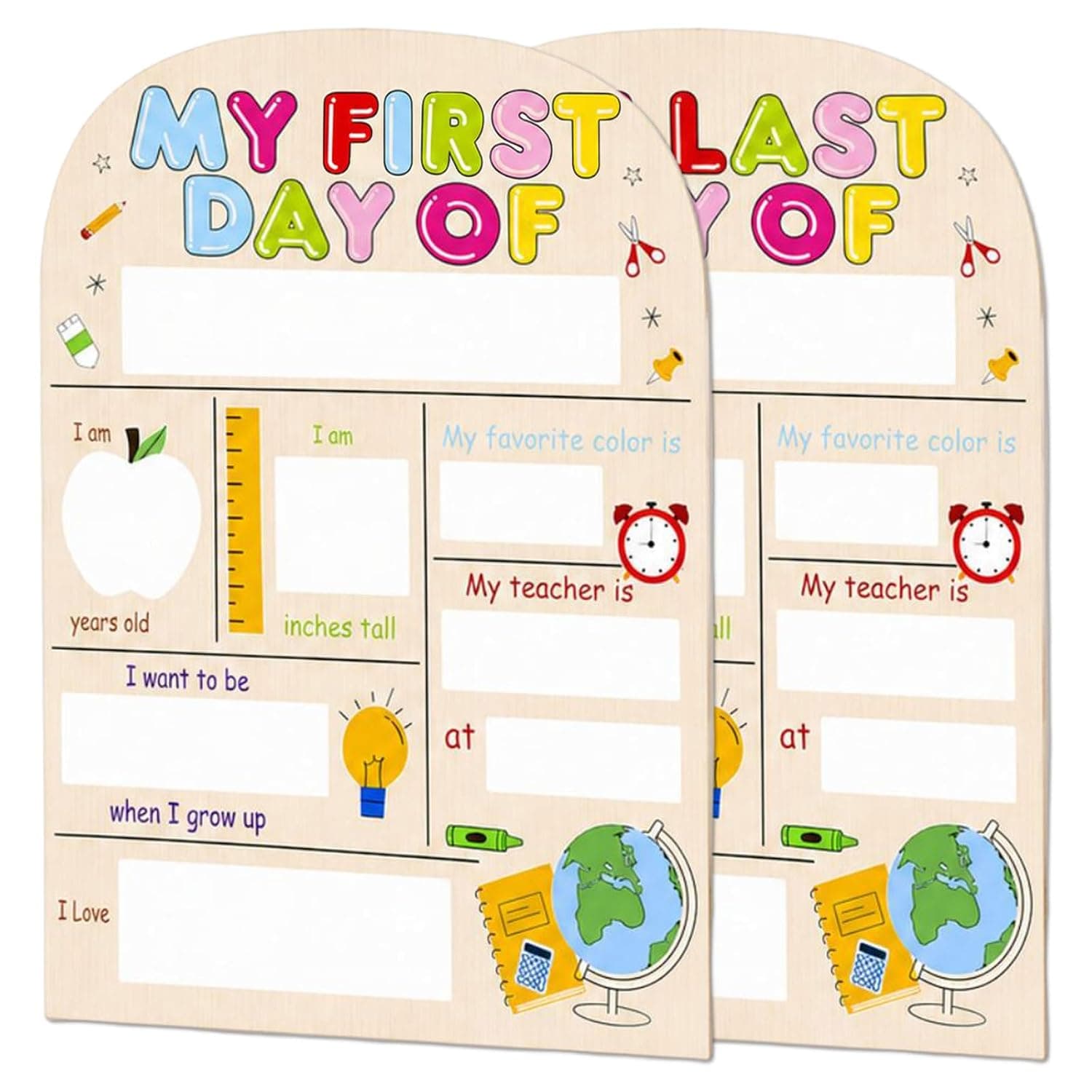 First Day of School Board, My First Day and Last Day of School Chalk Board