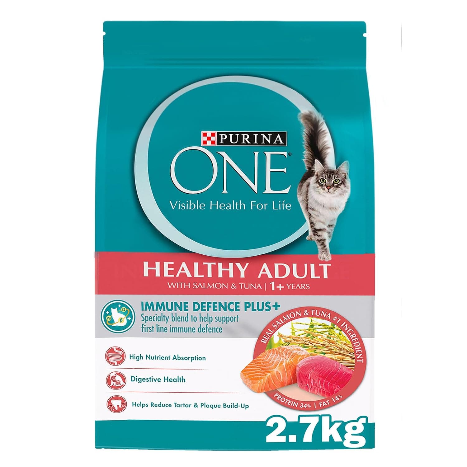 Purina One® Healthy Adult with Salmon & Tuna (1+ Years) 2.7KG