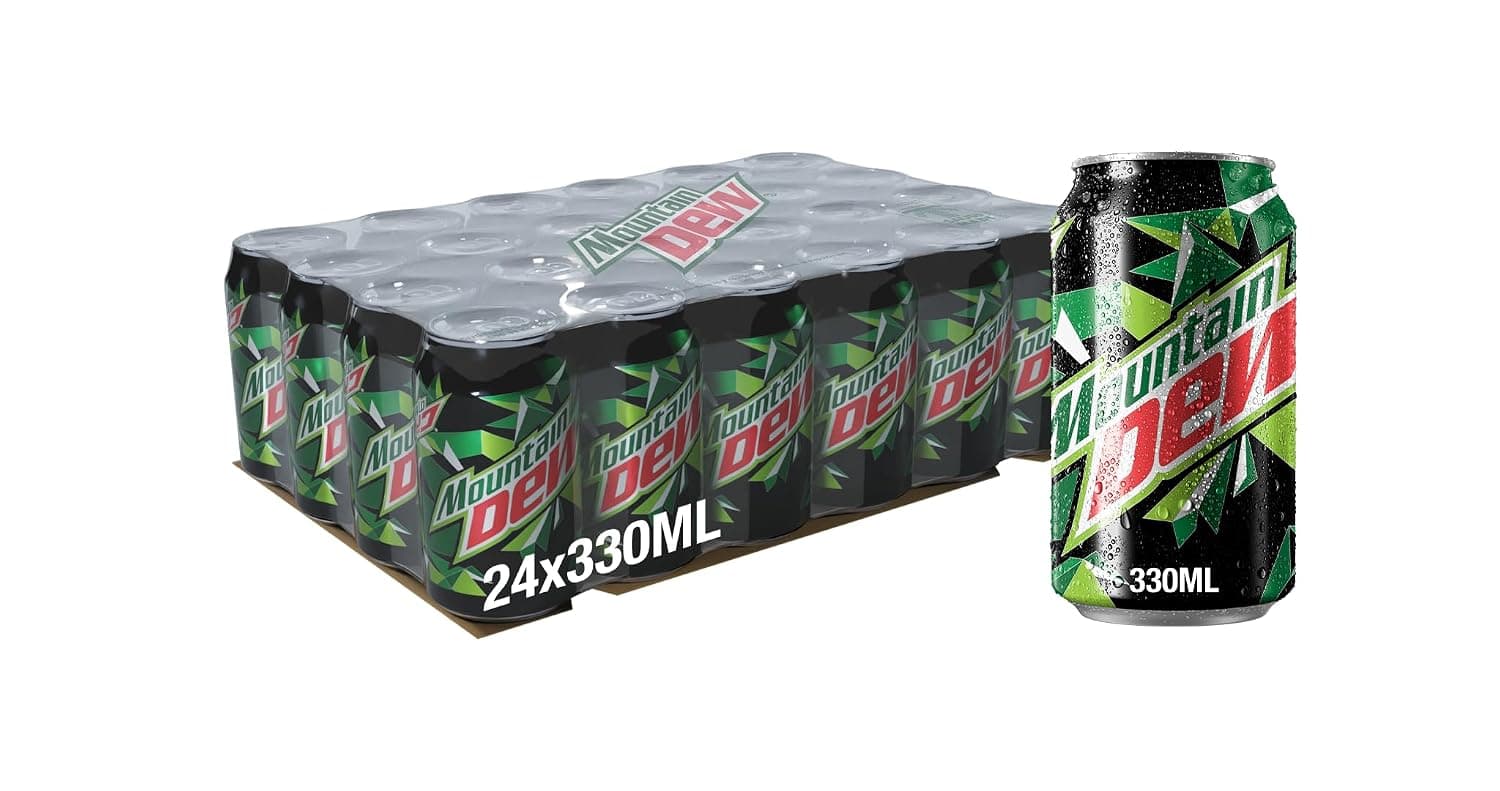 Mountain Dew Soft Drink, Cans, 24 x 330 ml