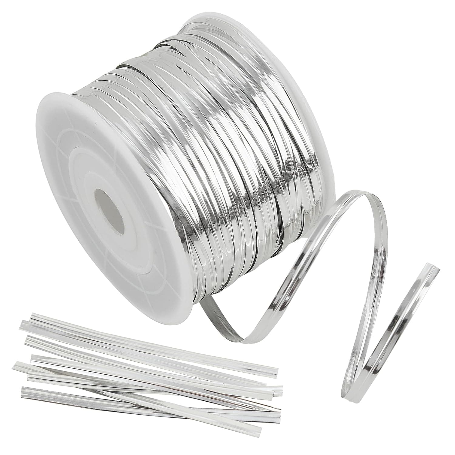 Silver Metallic Twist Ties 100 Yards – Heavy Duty Metal Twist Ties Roll for Bread Bags, Coffee Bags, Treat Bags, Garden Plants, Gift Wrapping, Crafts, Baking, and Cable Organization