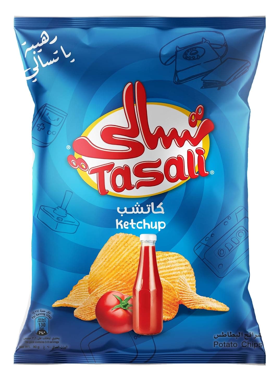 Tasali Potato Chips, Ketchup Flavor, 90g