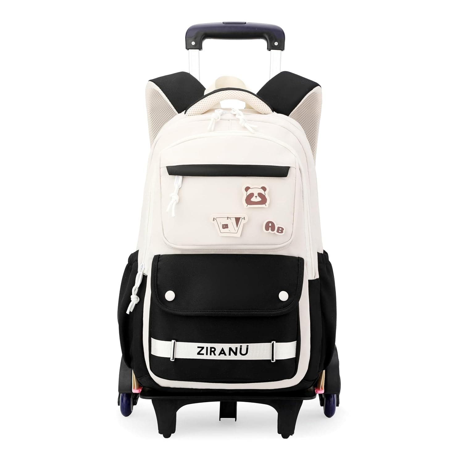 EKUIZAI Trolley Backpack for Girls Middle Kids School Bags with Wheels Rolling School Bags for Teen Girls