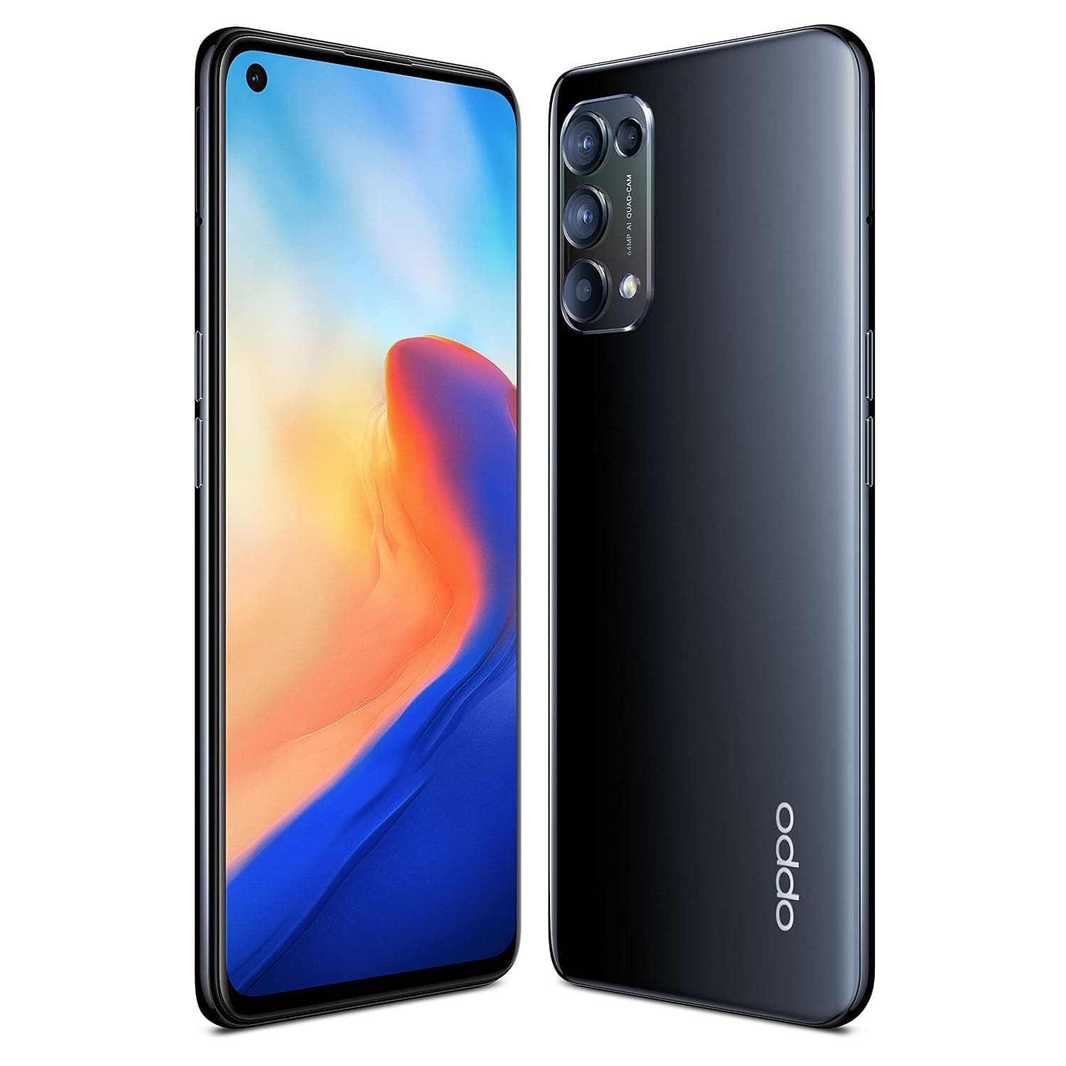 Oppo Reno5 5G Dual Sim Smartphone 128Gb 8Gb Ram, 65W Supervooc, 64Mp Ai Quad Camera, 4K Ai Highlight Video | Fingerprint And Face Recognition | 5G Android Mobile Phone, Starry Black