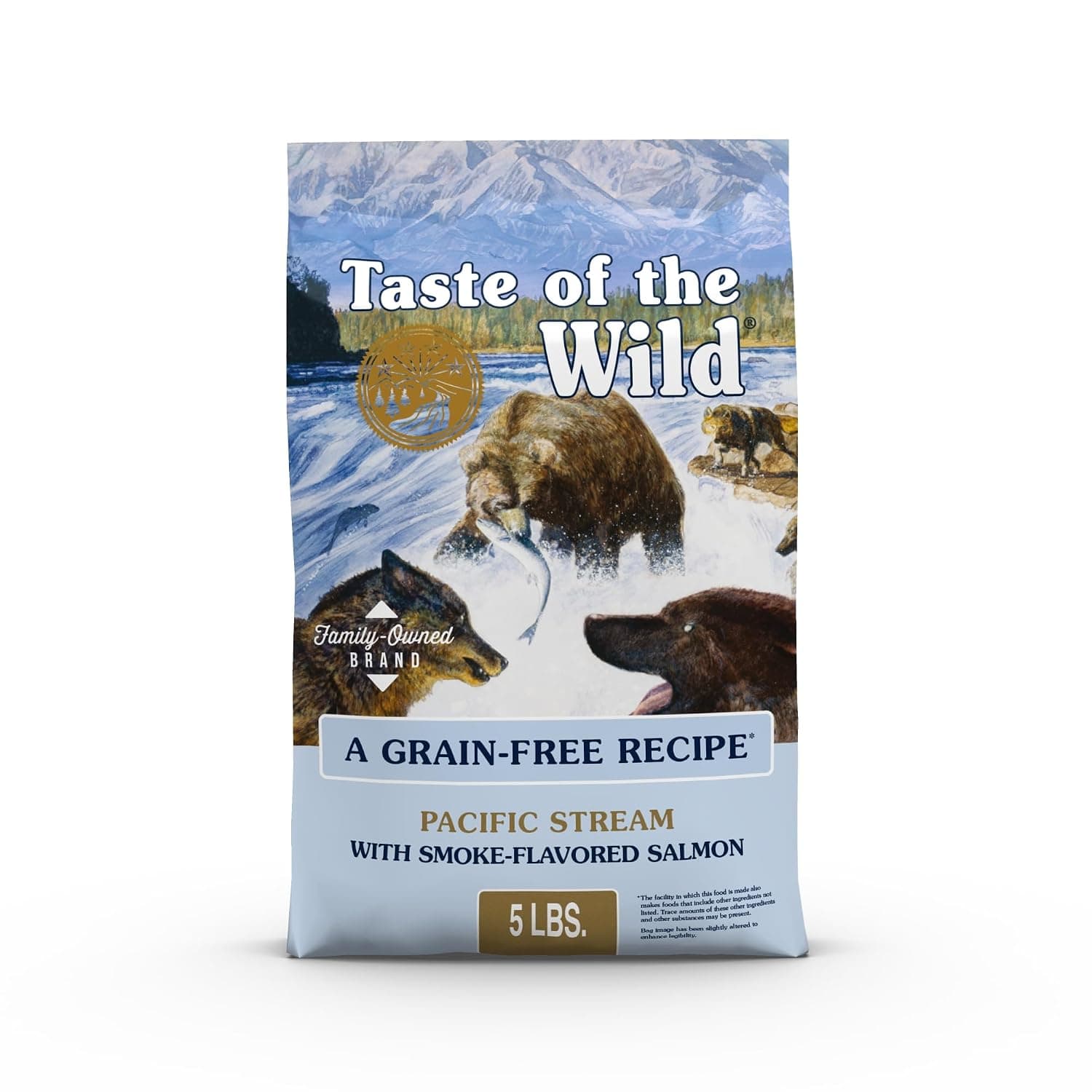 Taste Of The Wild Grain Free Premium High Protein Dry Dog Food Pacific Stream Adult - Smoked Salmon 2.27Kg | Grain Free Recipe* | Nutrient Dense to Help Support Peak Health | Guaranteed Omega Fatty Acids to Help Support Skin & Coat