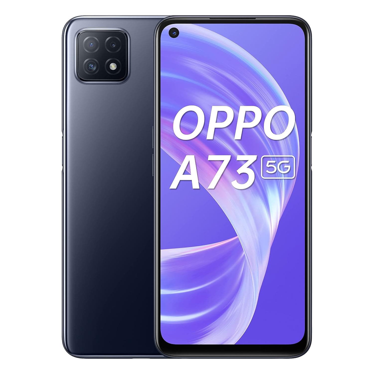 OPPO A73 5G Dual SIM Smartphone 128GB 8GB RAM | 90Hz Ultra Smooth Display | MediaTek Octa-core 5G CPU | AI Triple Camera | Side Fingerprint Unlock | Android Mobile Phone, Navy Black