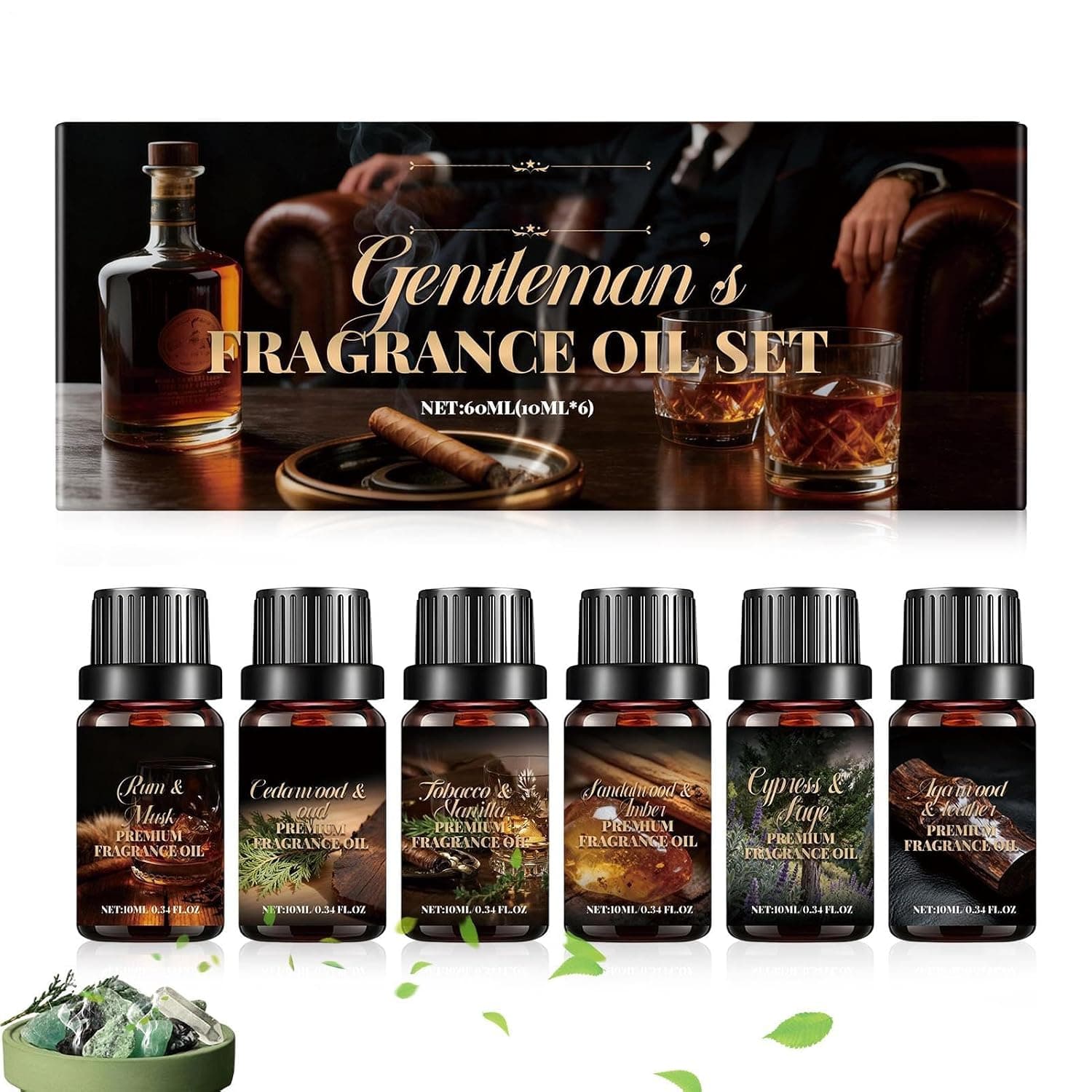 Aromatherapy Oils for Diffuser 6 Piece Long-Lasting Air Freshener Refill | Natural Elegant Oil for Home Car Perfume Candle Making Soap Sauna Hair Shampoo Bath