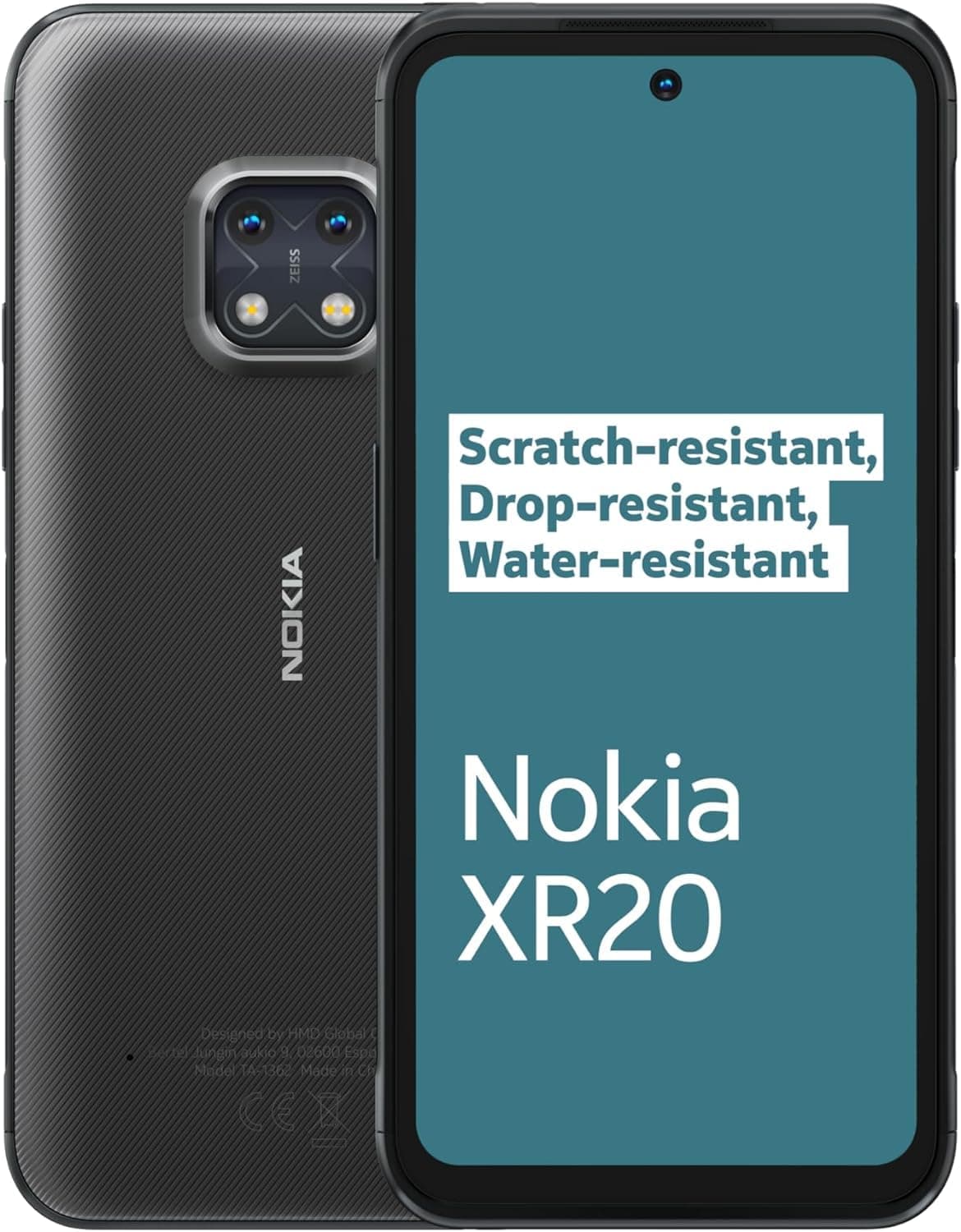 Nokia XR20 5G Dual-SIM 128GB ROM + 6GB RAM (GSM Only | No CDMA) Factory Unlocked 5G/LTE Smart Phone (Granite) - International Version