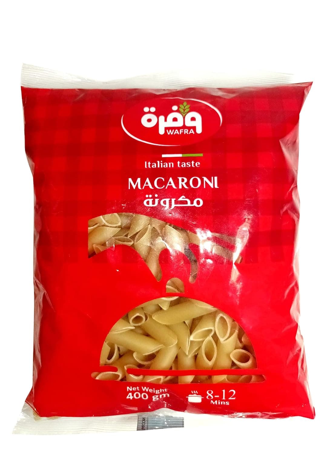 Wafra 08S Macaroni Pasta, 400 g, Yellow