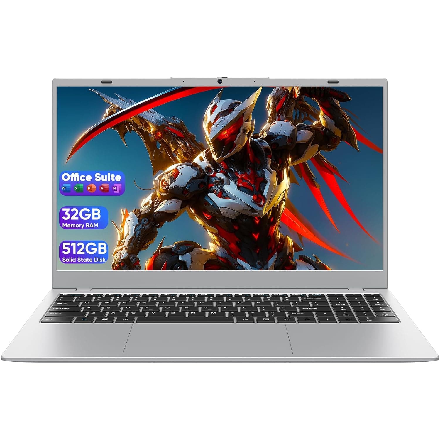 15.6" Laptop - Intel Pentium Gold 6500Y, 32GB RAM 512GB SSD, Windows 11 Pro Notebook Computer PC with FHD IPS Display丨HDMI丨Type-C PD Charging丨Backlit Keyboard (Space Gray)